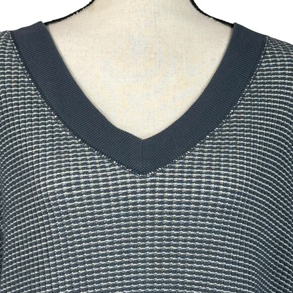 American Eagle Small Big Hug Sweater Waffle Knit V-Neck Oversized Long Sleeves - Picture 2 of 10